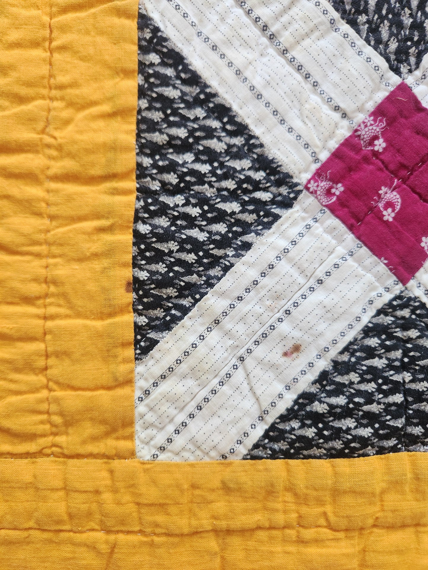 Antique Old Italian Block Quilt c1900