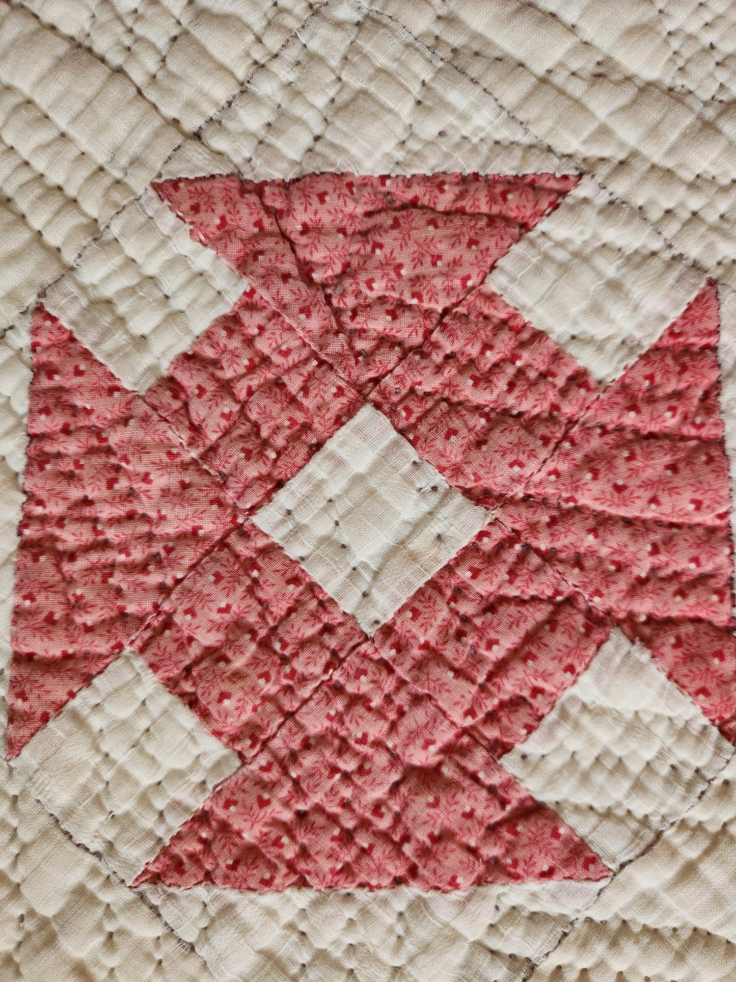 Antique Hole in the Barn Door Patchwork Quilt c1900