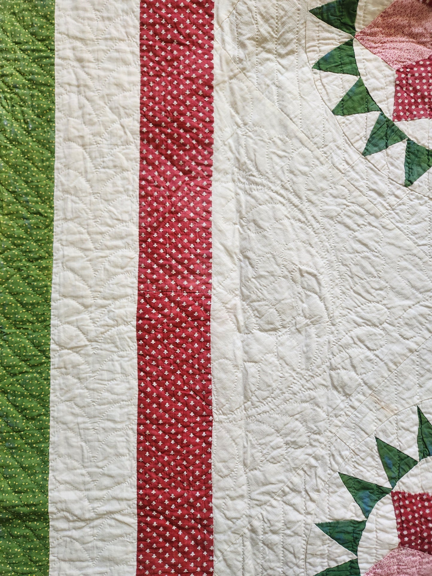 Antique Hex Star Quilt c1860