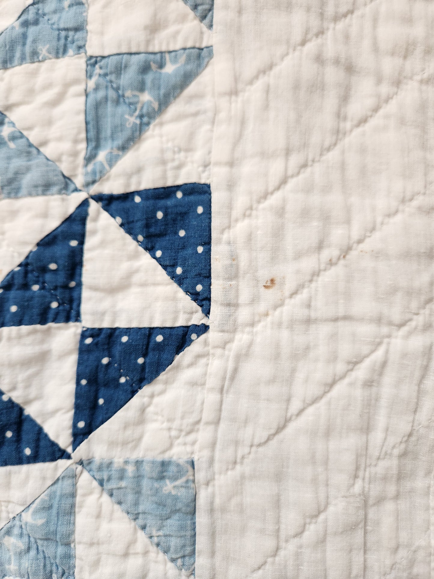 Blue and White Envelope Quilt c1900
