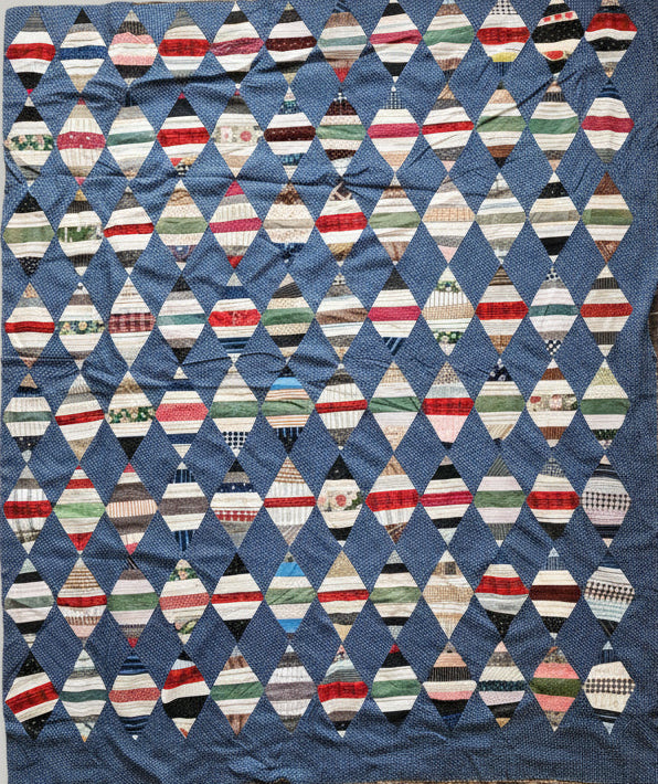 Antique Indigo Quilt Top c1890