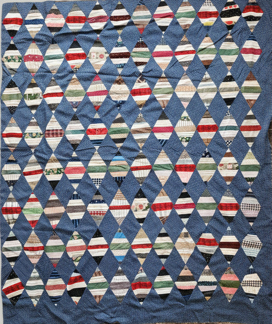 Antique Indigo Quilt Top c1890