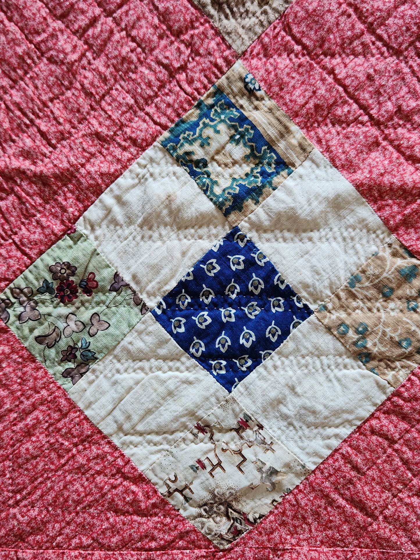 Antique Nine Patch Quilt c1880