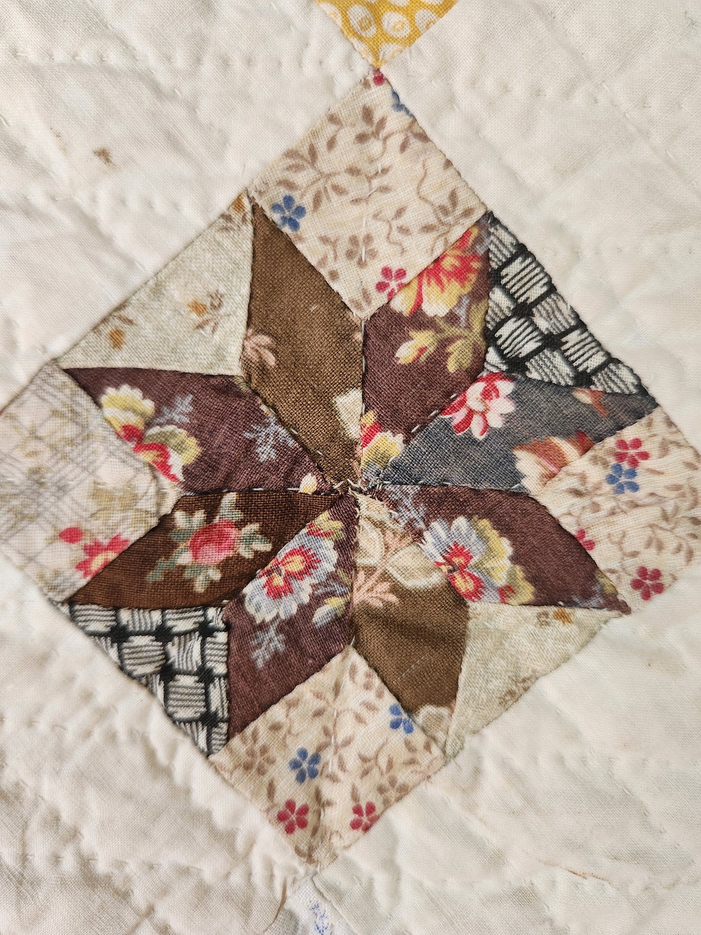 Antique LeMoyne Star Quilt ca 1880