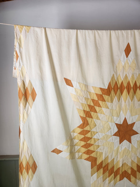 Vintage Lone Star Coverlet c1940 (A)