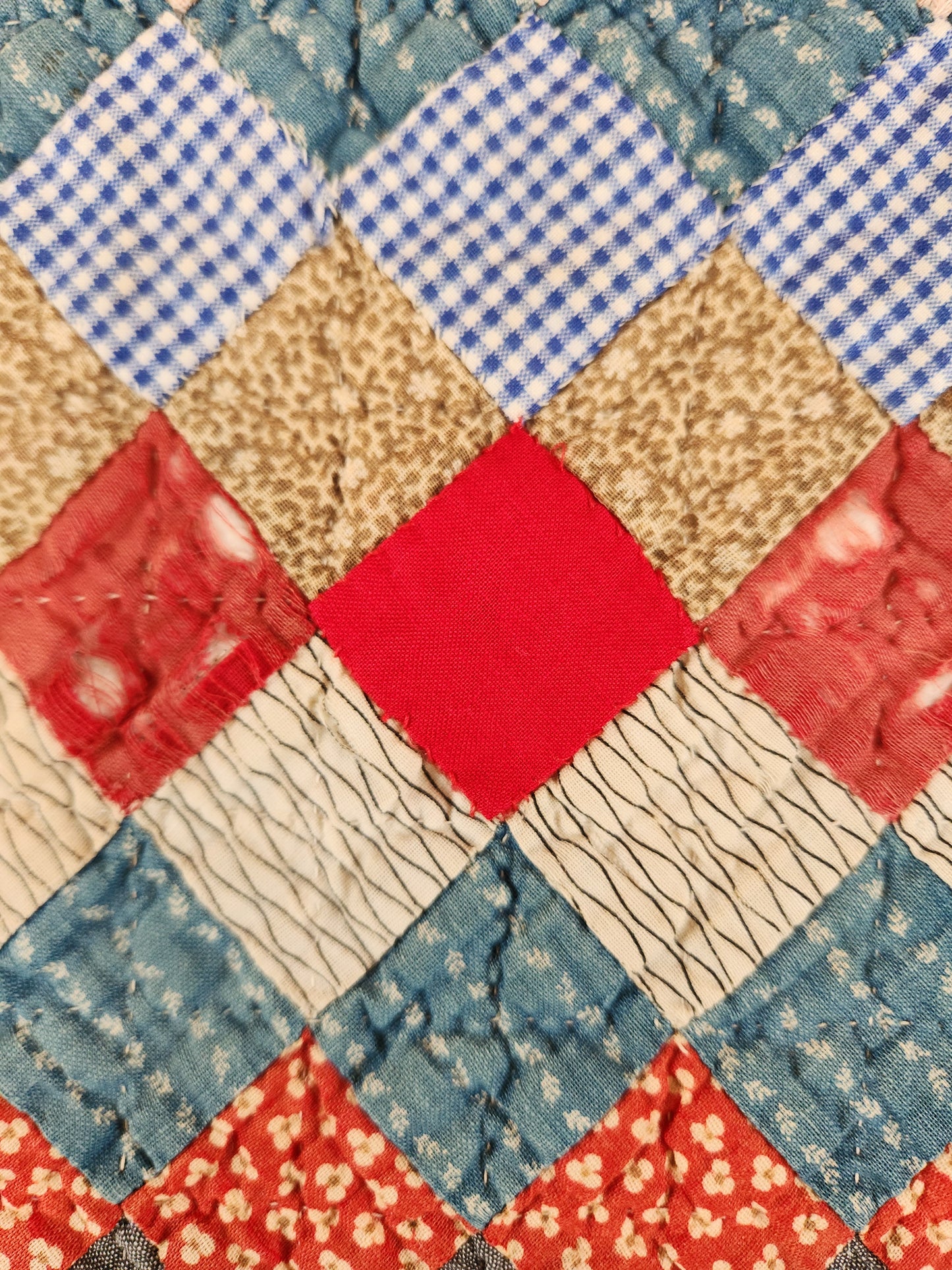 Antique Trip Around The World Quilt c1890