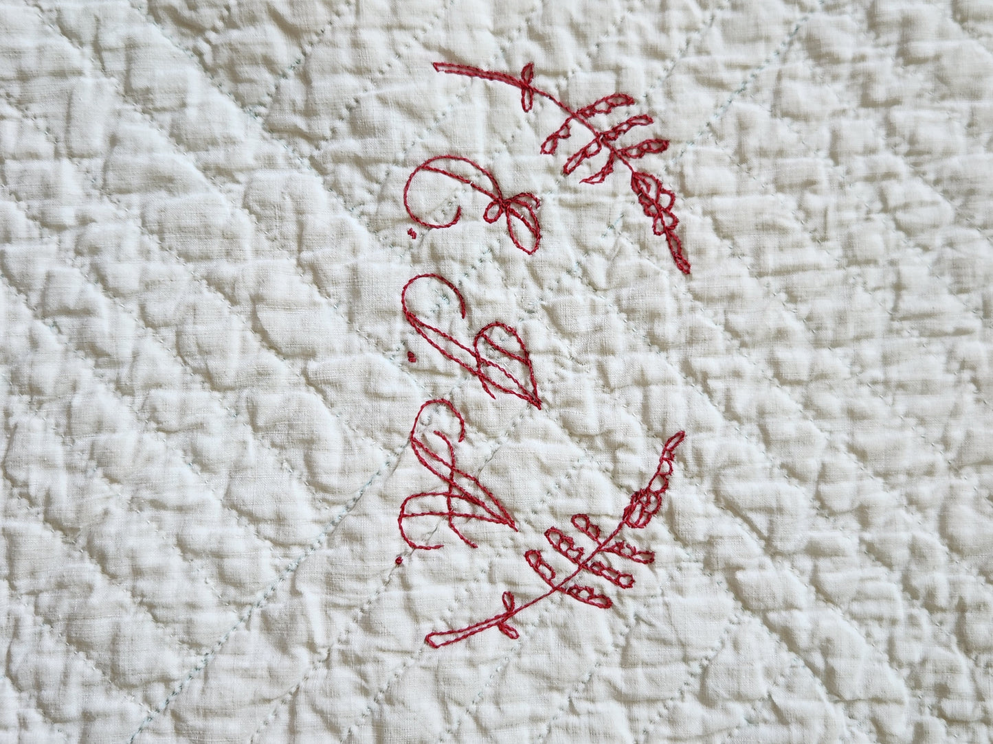 Antique Redwork Quilt, 1890