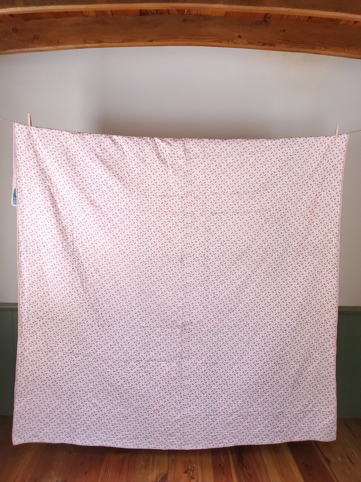 Blue and Pink Antique Quilt