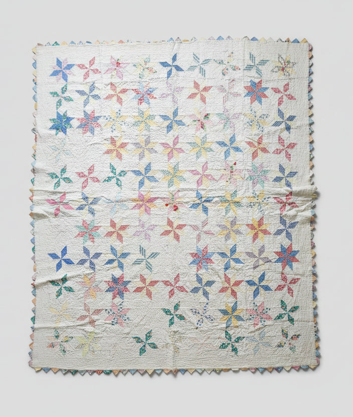 Vintage 8 Point Star Quilt c1940