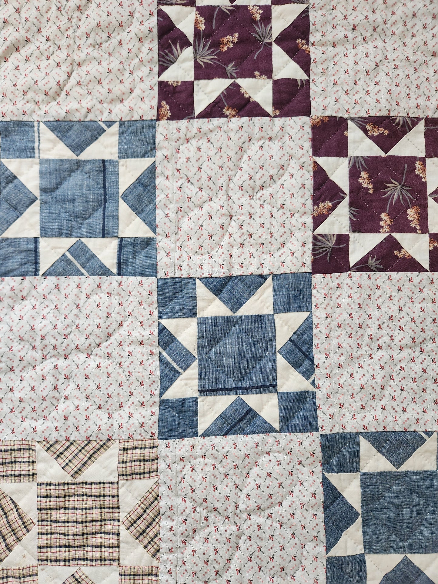Antique Evening Star Quilt c1900