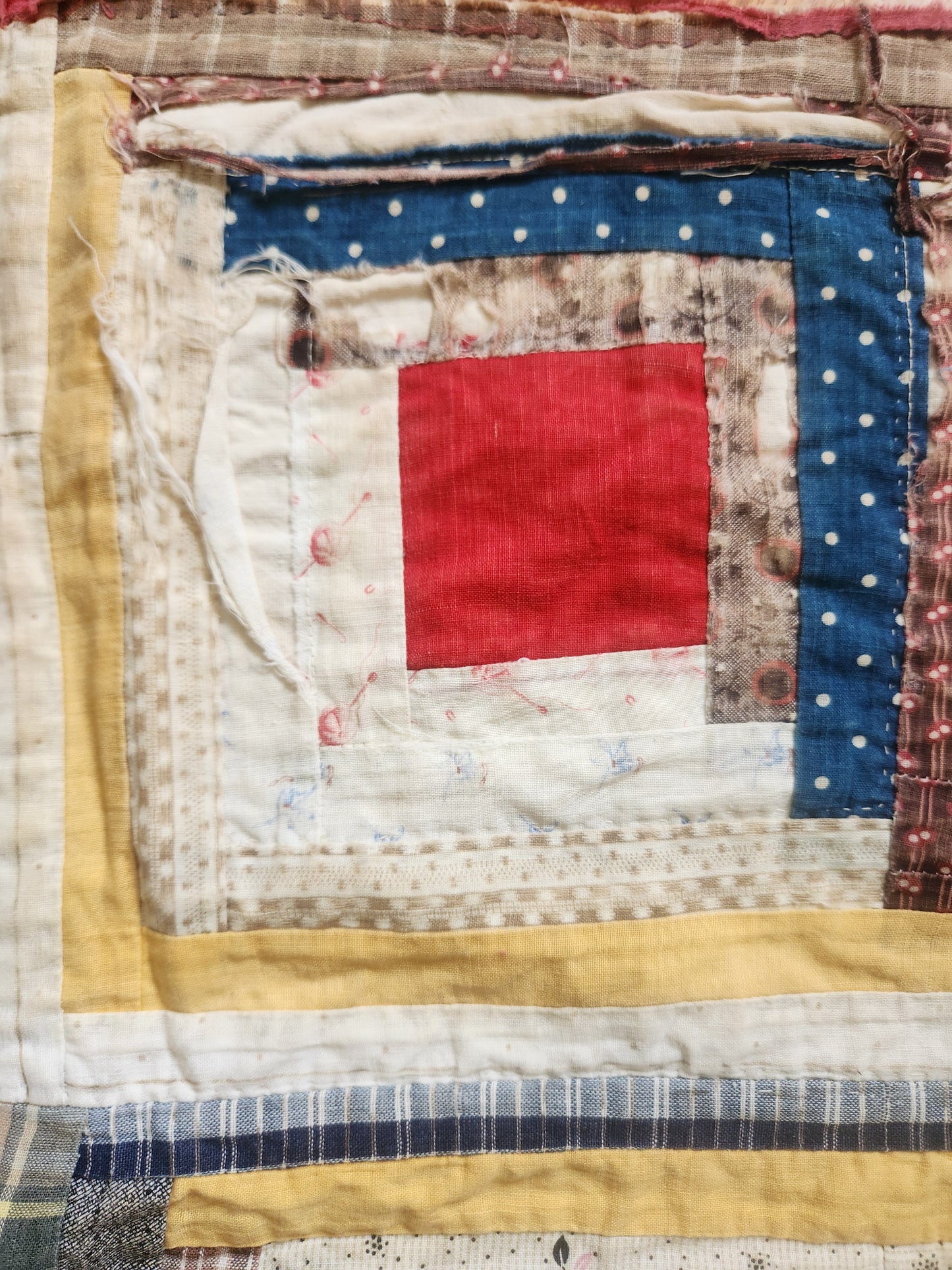 Late 19th Century Log Cabin Quilt