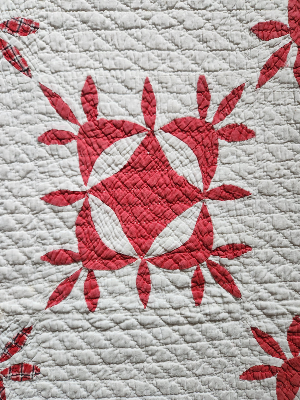 Red & White Patchwork Quilt