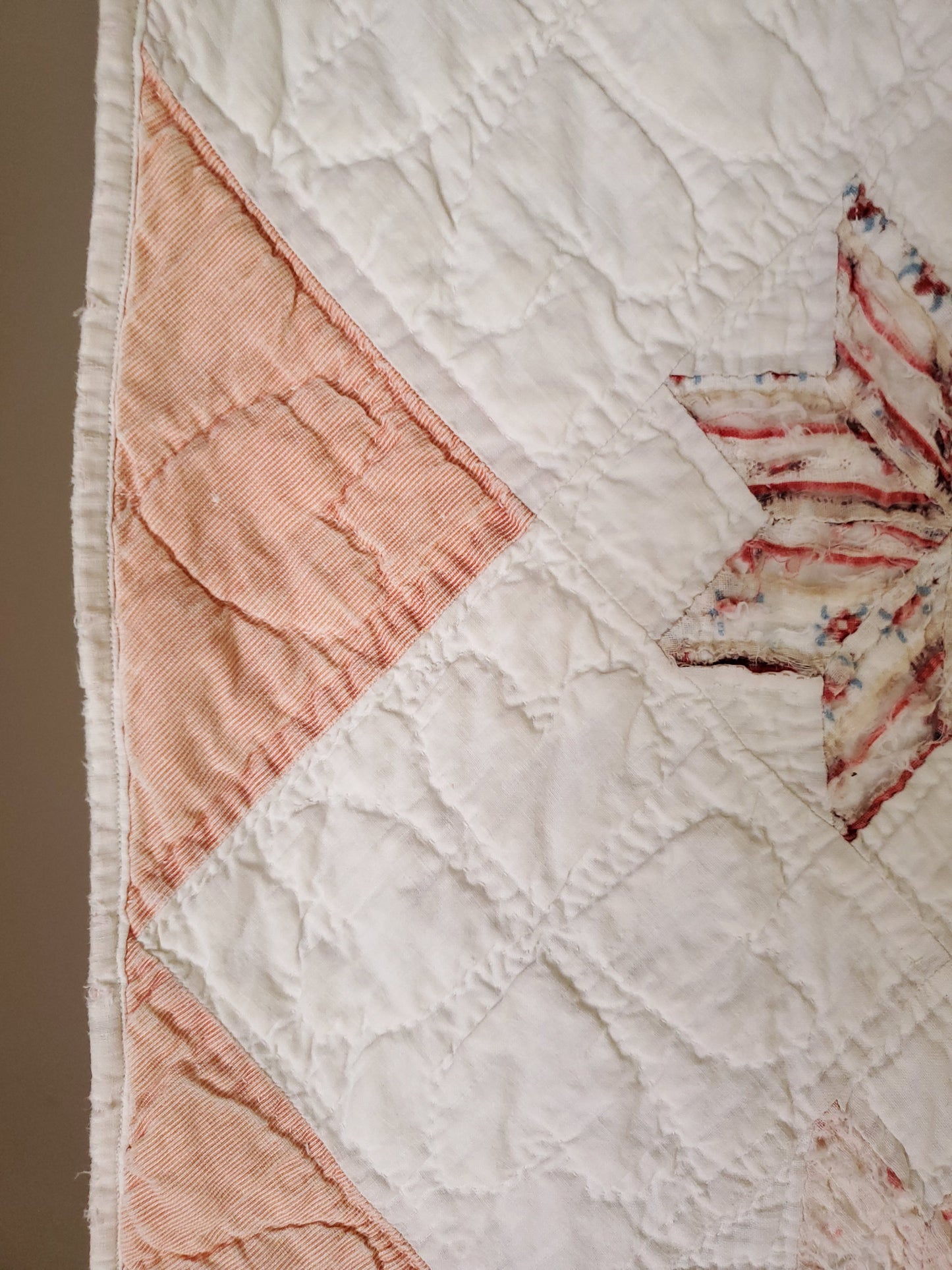 Vintage 8 Point Star Quilt ca 1900