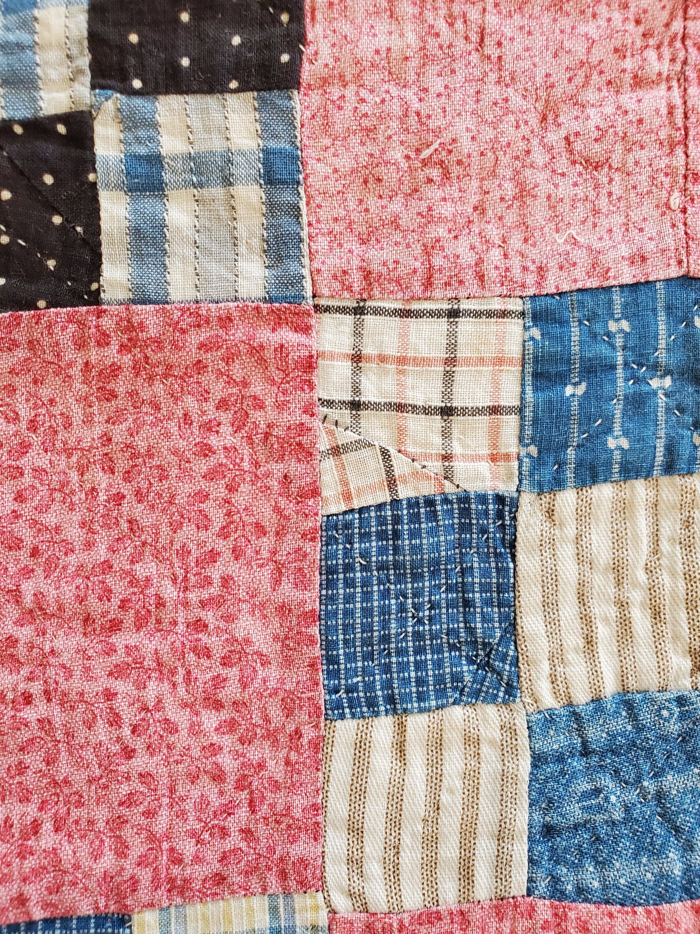 Antique 9 Patch Quilt, ca 1900