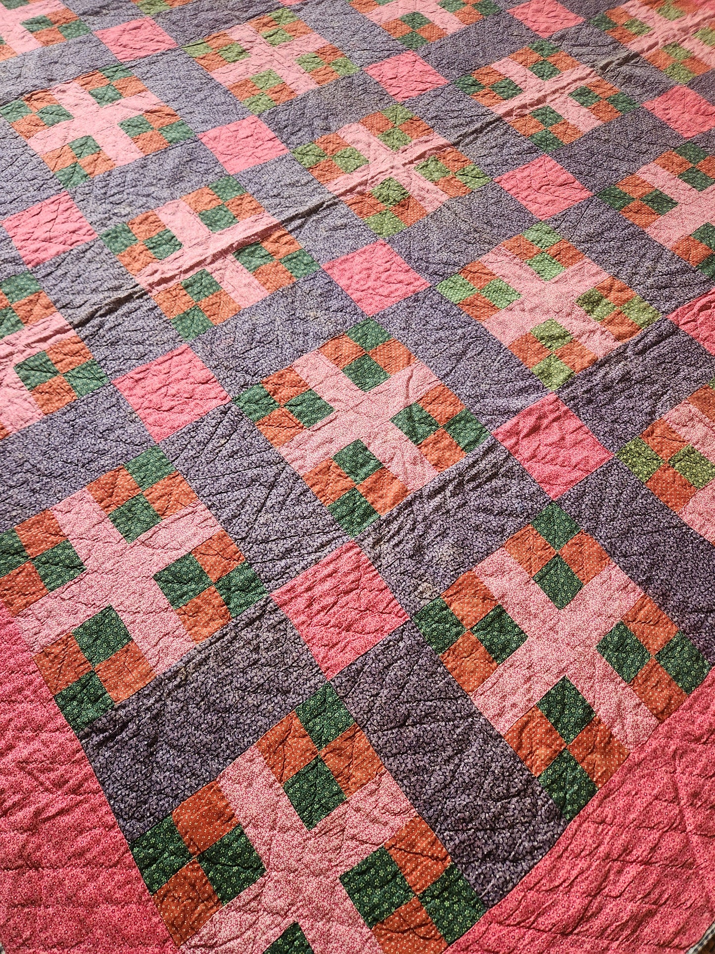 2 of 2, Antique Pennsylvania Style Calico Quilt