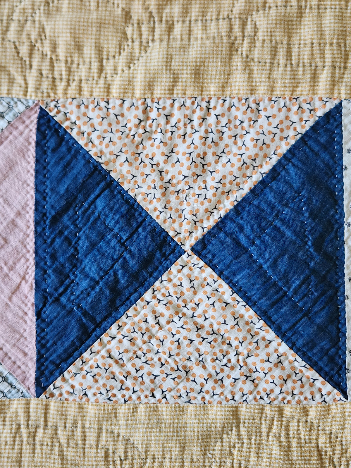 Antique Patchwork Chain Quilt c1920