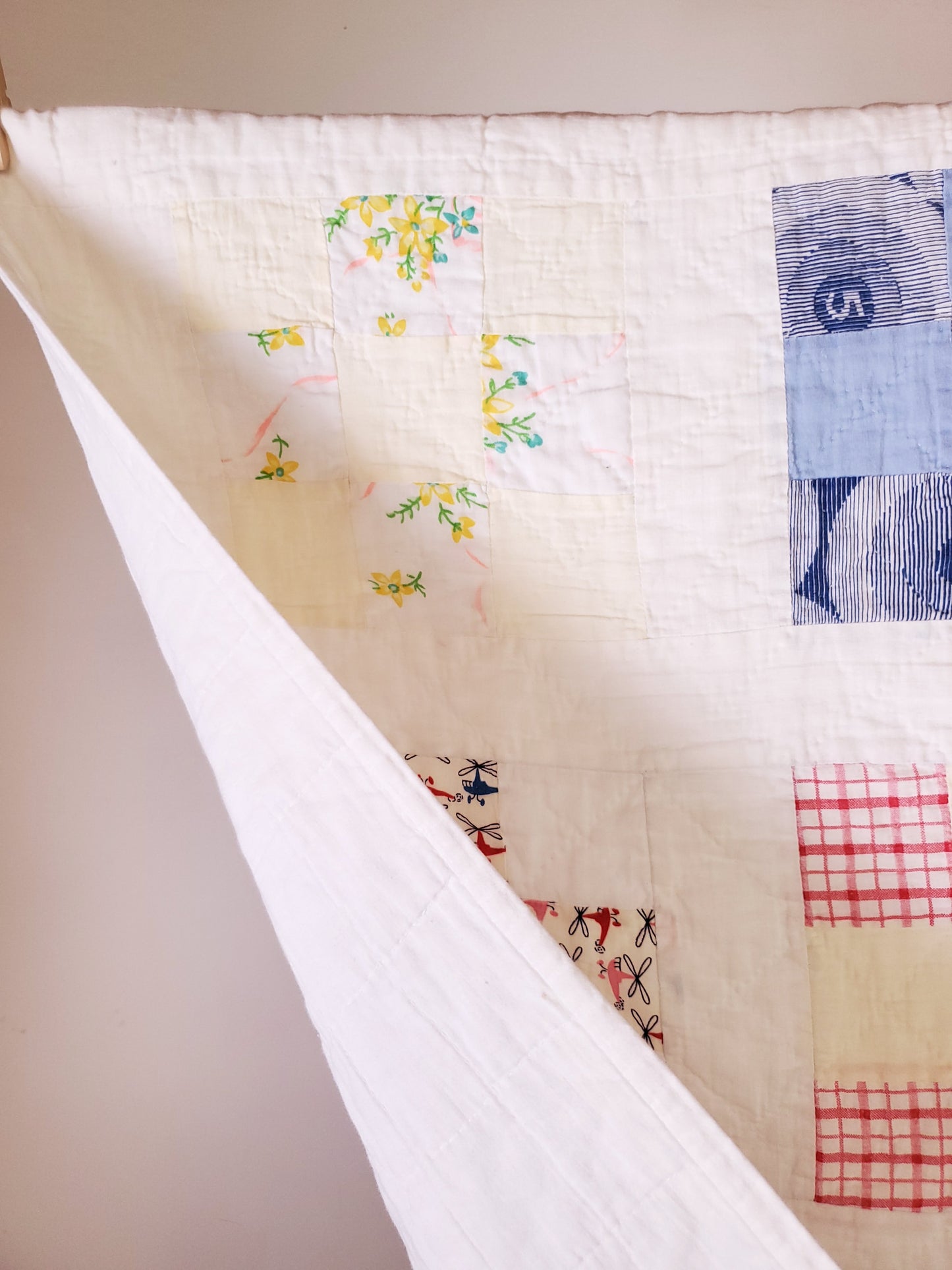 Nine Patch Crib Quilt c1940