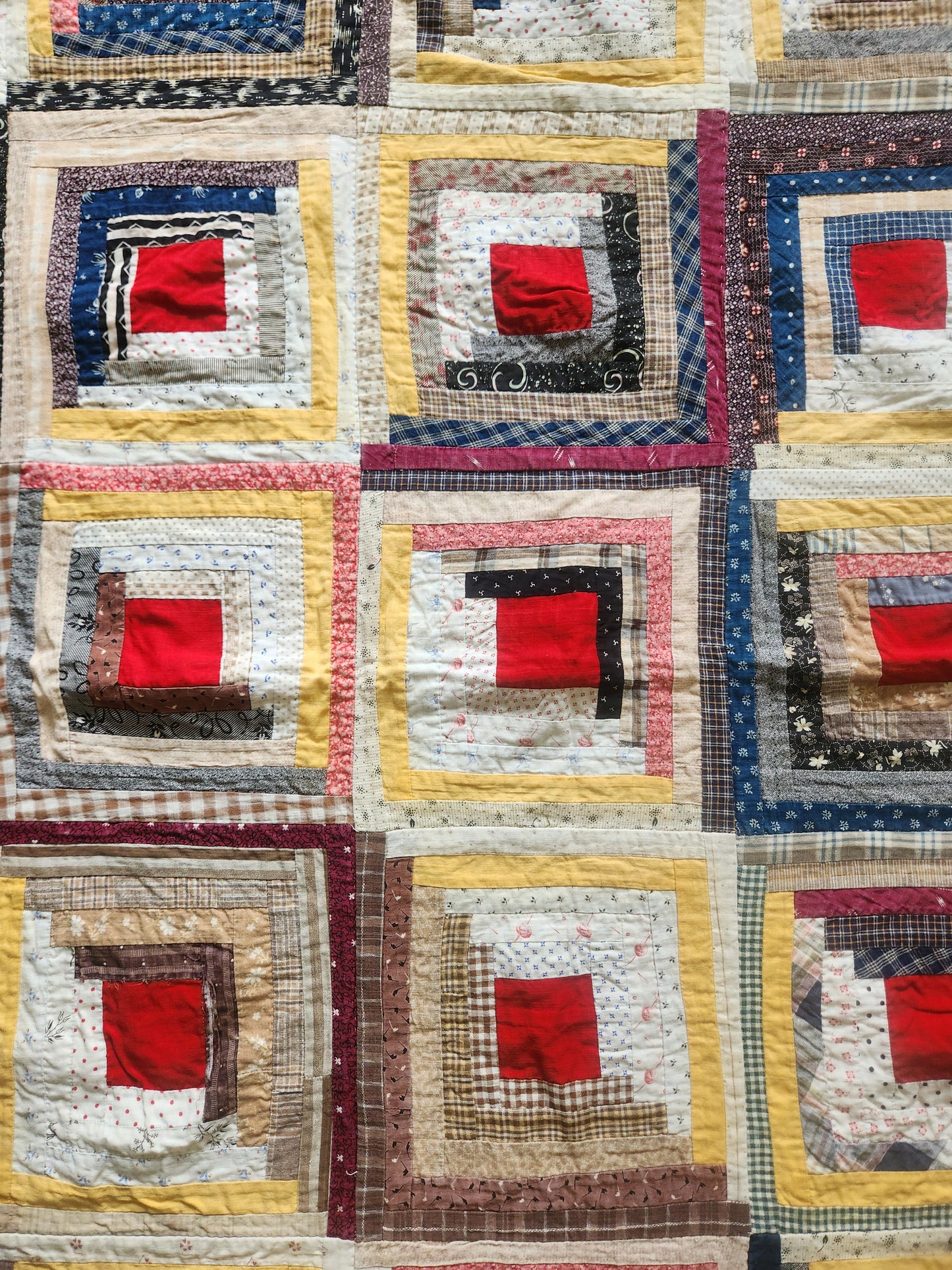 Late 19th Century Log Cabin Quilt