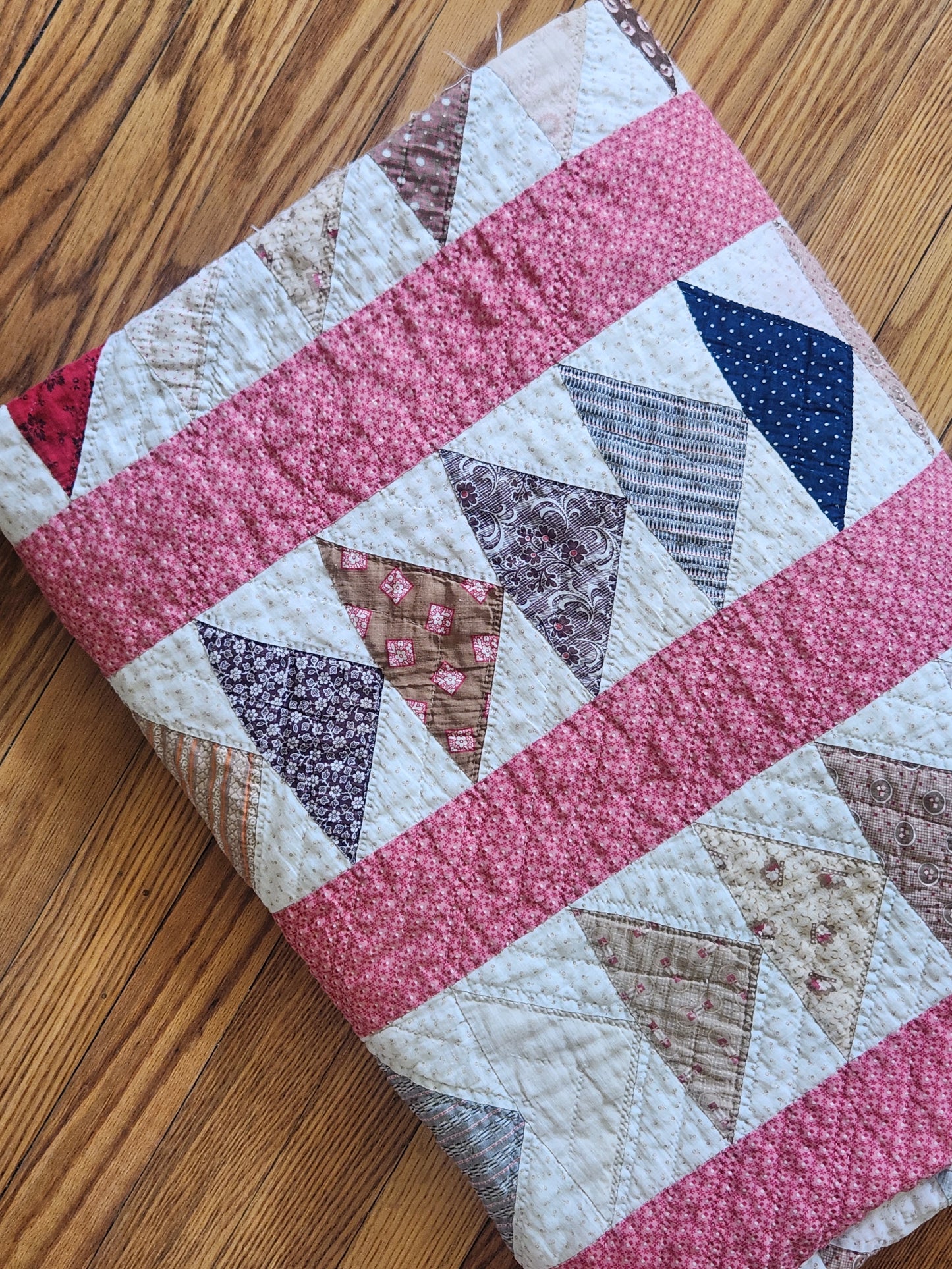 Antique Flying Geese Quilt c1880