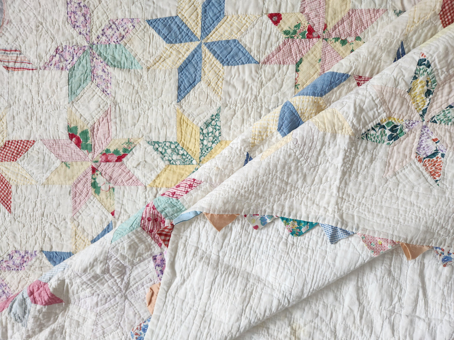 Vintage 8 Point Star Quilt c1940