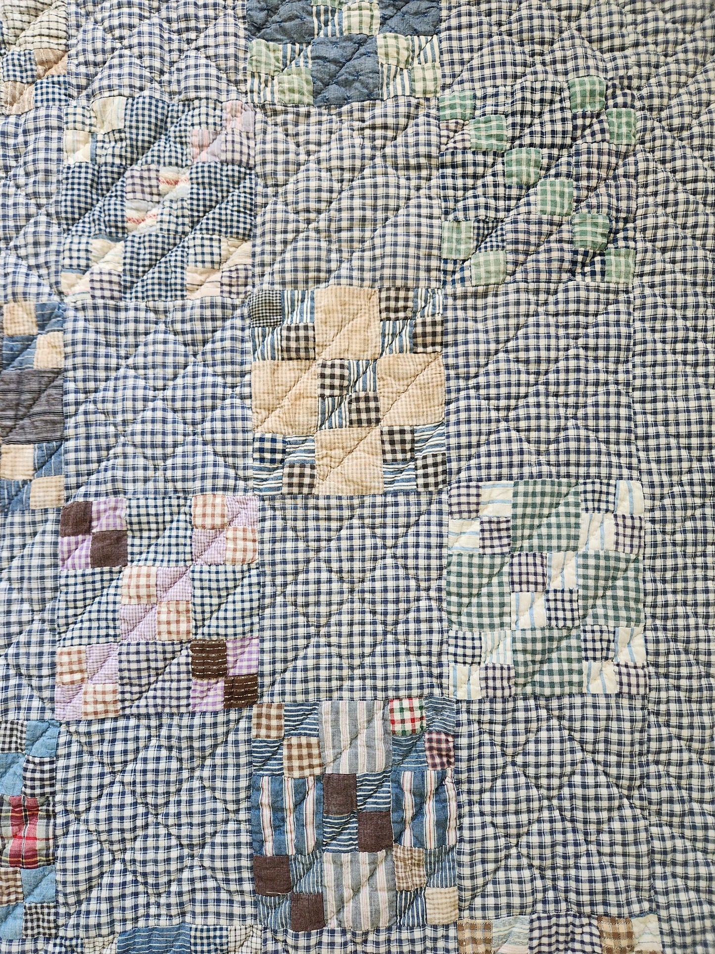 Vintage Plaid Patchwork Quilt