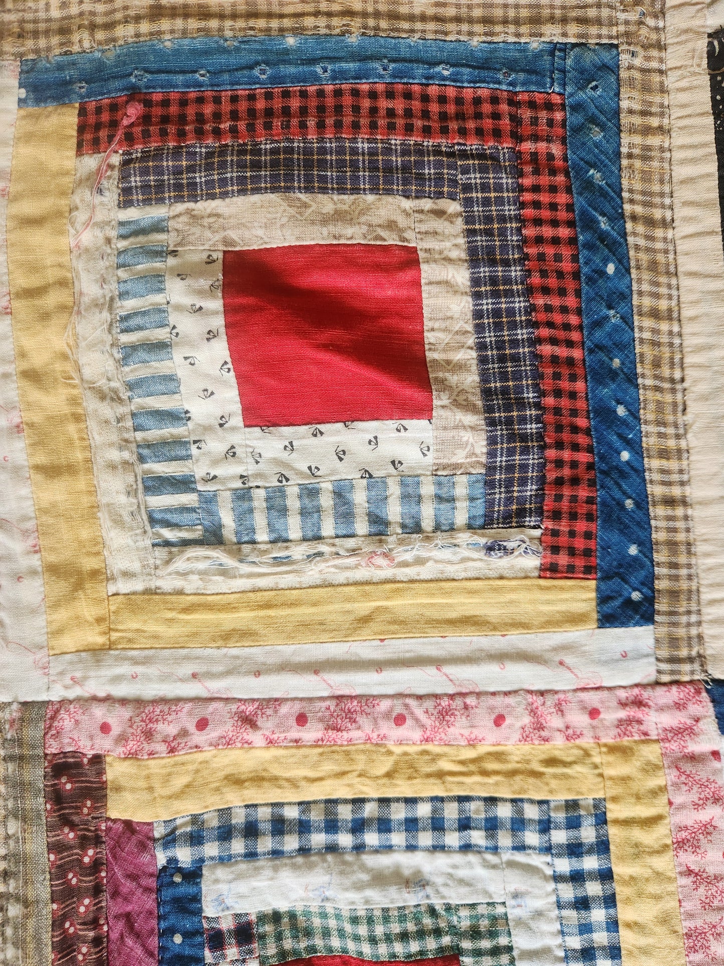Late 19th Century Log Cabin Quilt
