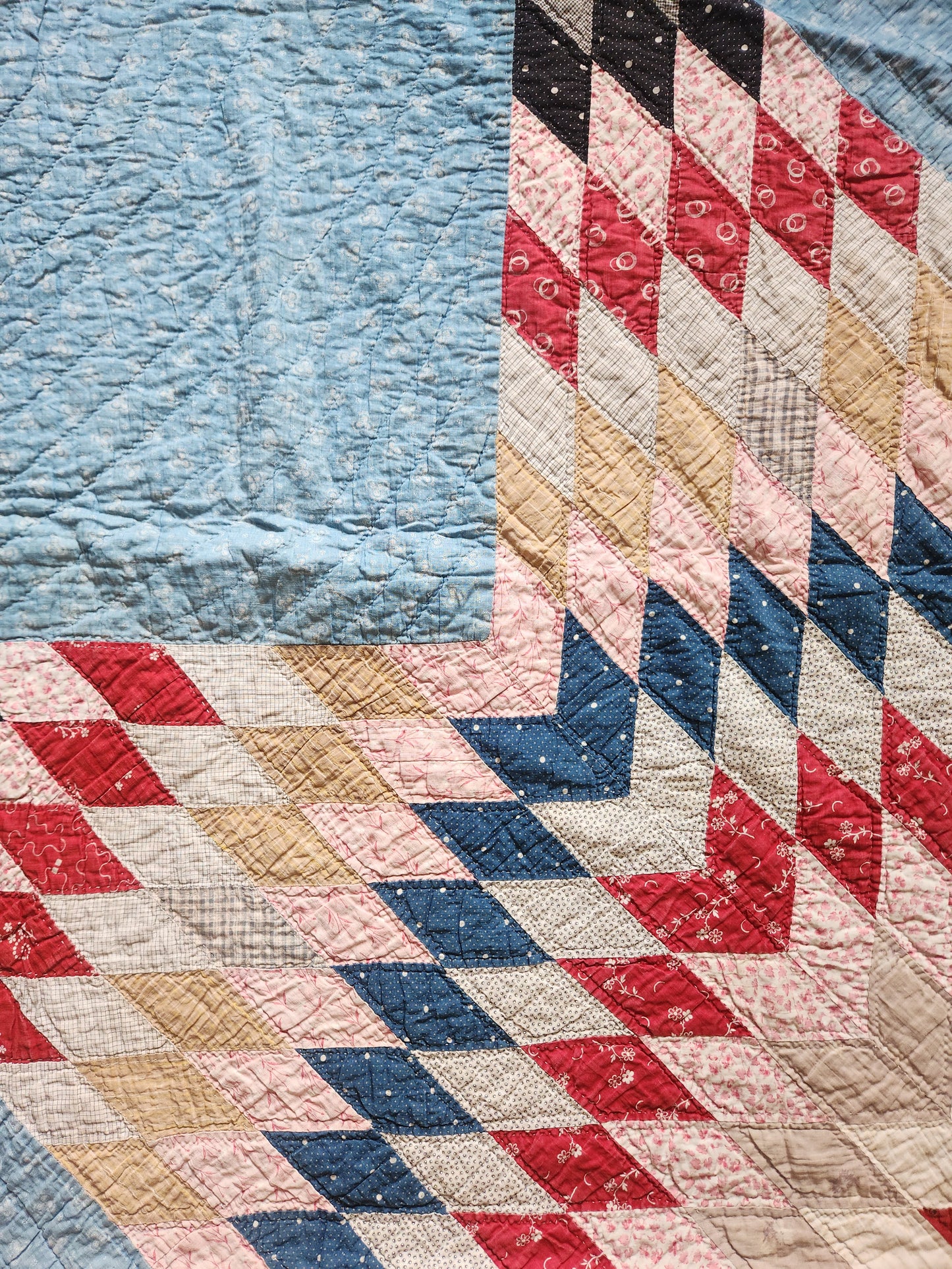 Antique Lone Star Patchwork Quilt