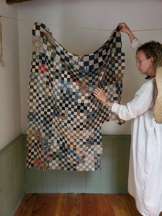 Patchwork Quilt Top Fragment ca 1890