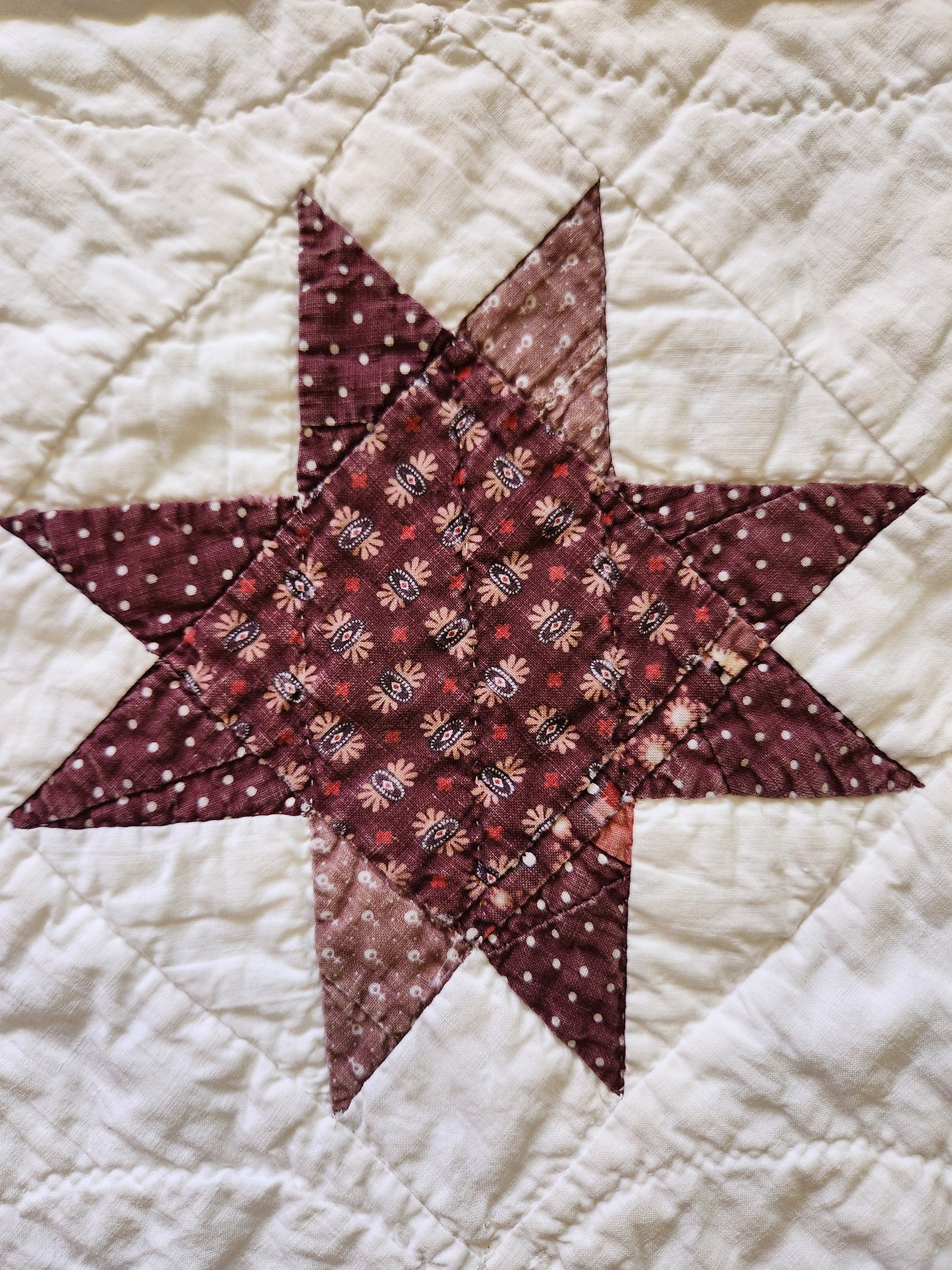 Antique 19th Century Evening Star Quilt