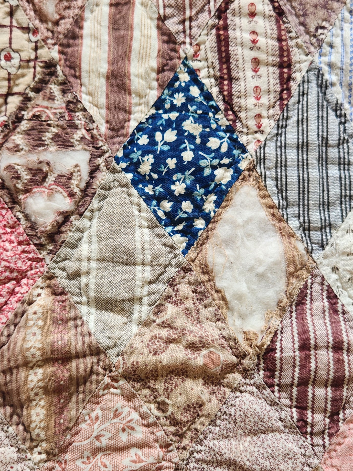 Antique Semi-Charm Diamond Quilt c1880