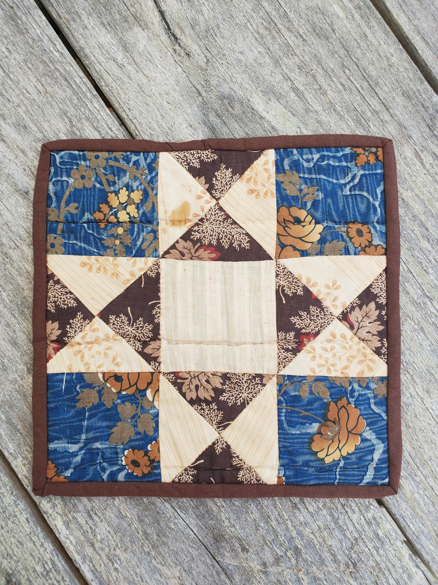 Hand Bound Antique Quilt Blocks, 19th Cent