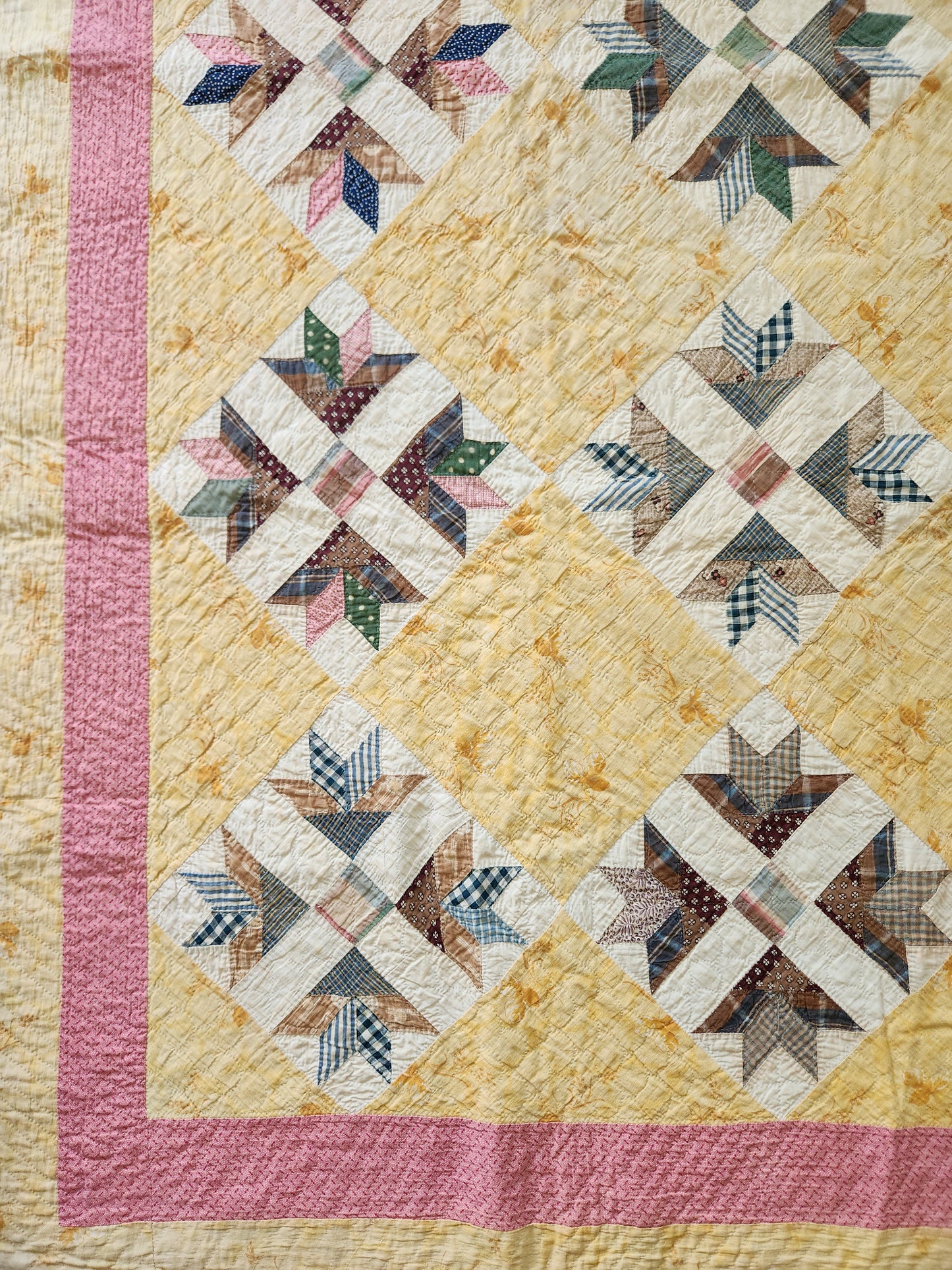 Antique 19th Century Goose Tracks Quilt