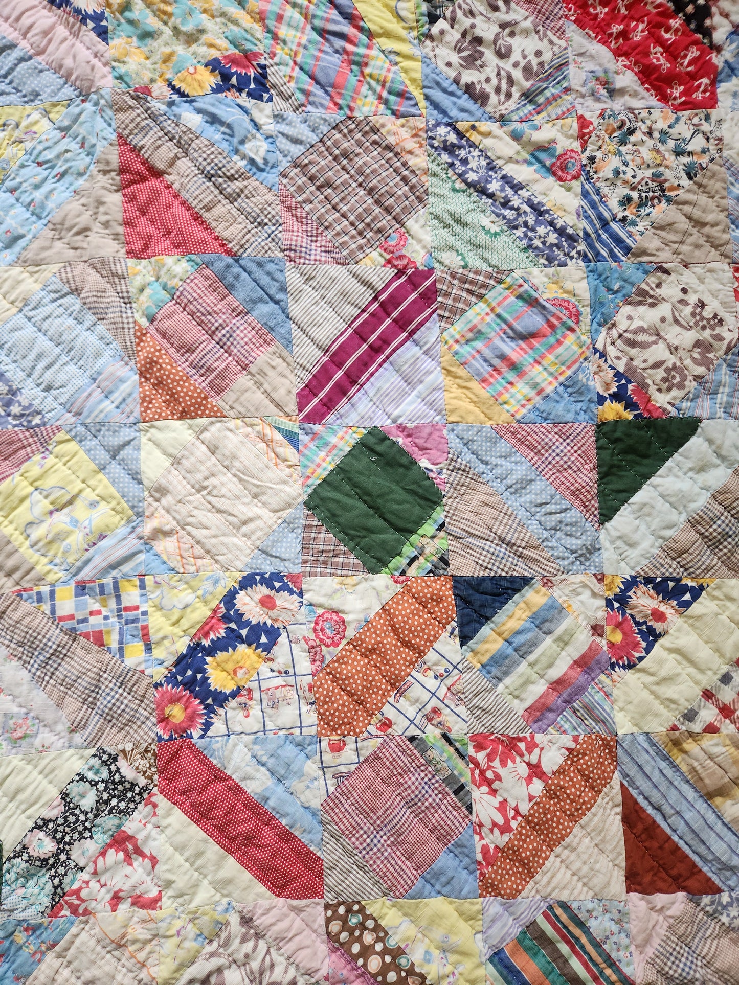 1940’s Feed Sack String Quilt