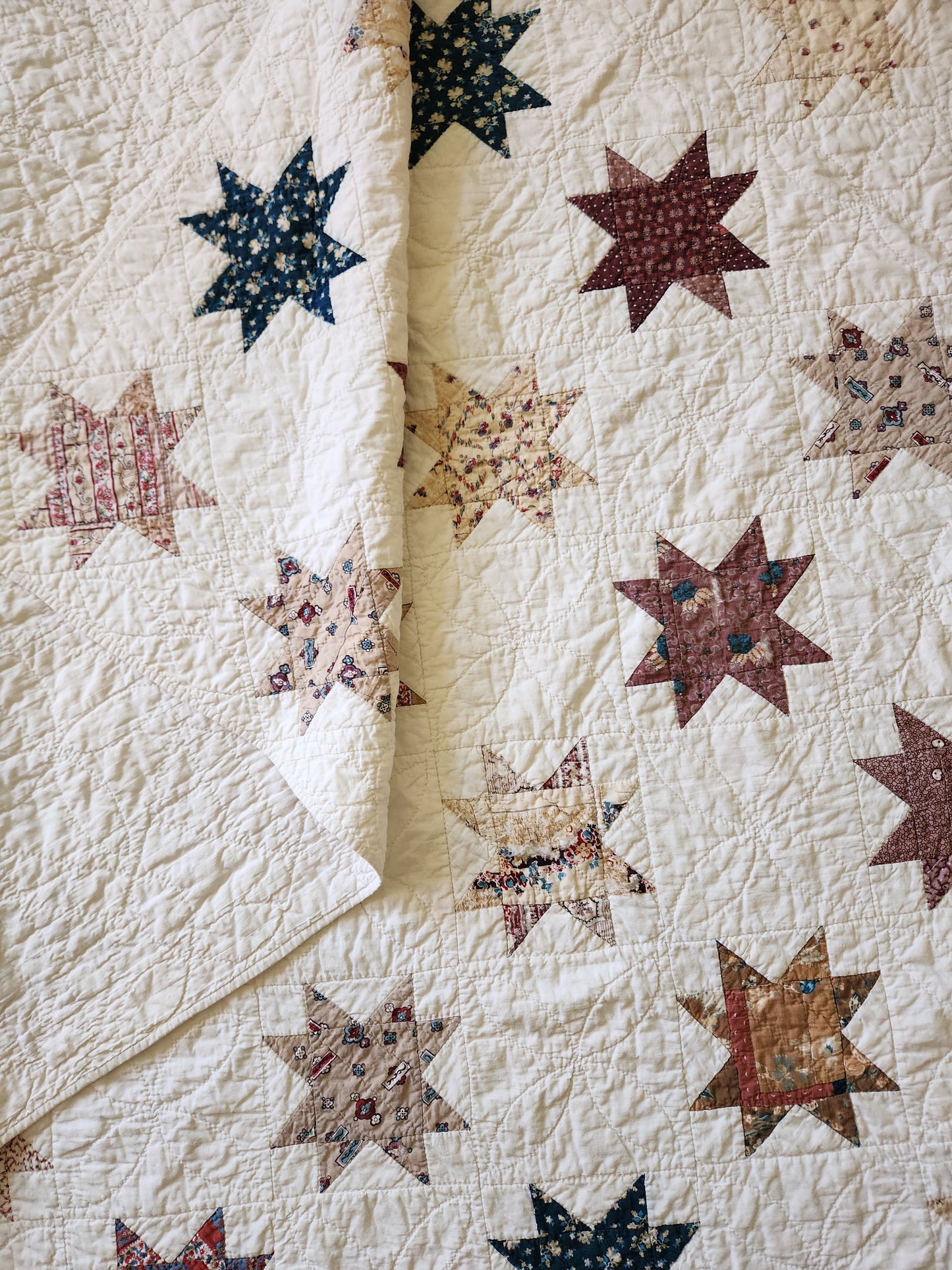 Antique 19th Century Evening Star Quilt