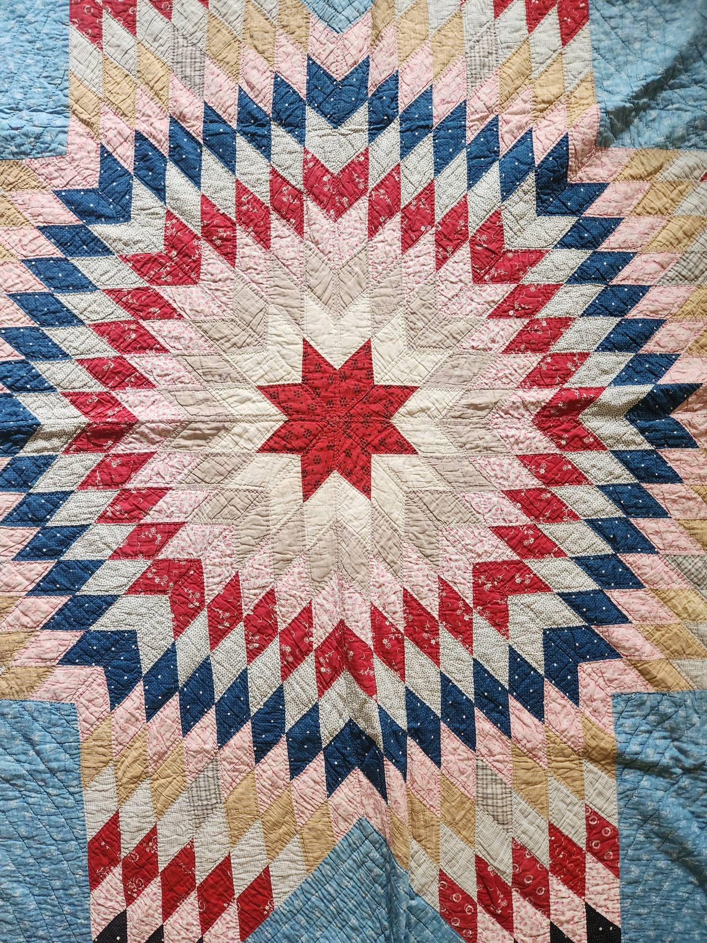 Antique Lone Star Patchwork Quilt