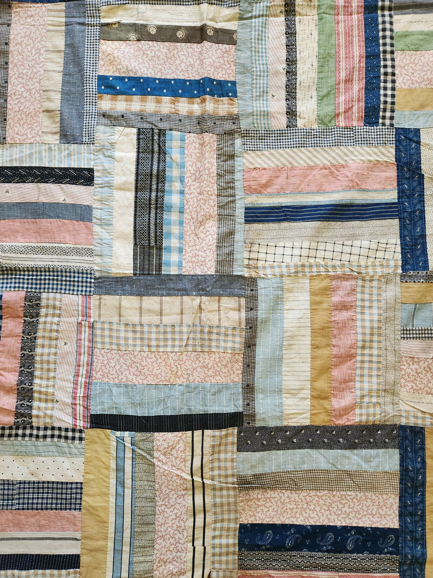 Strip Quilt Top c1920