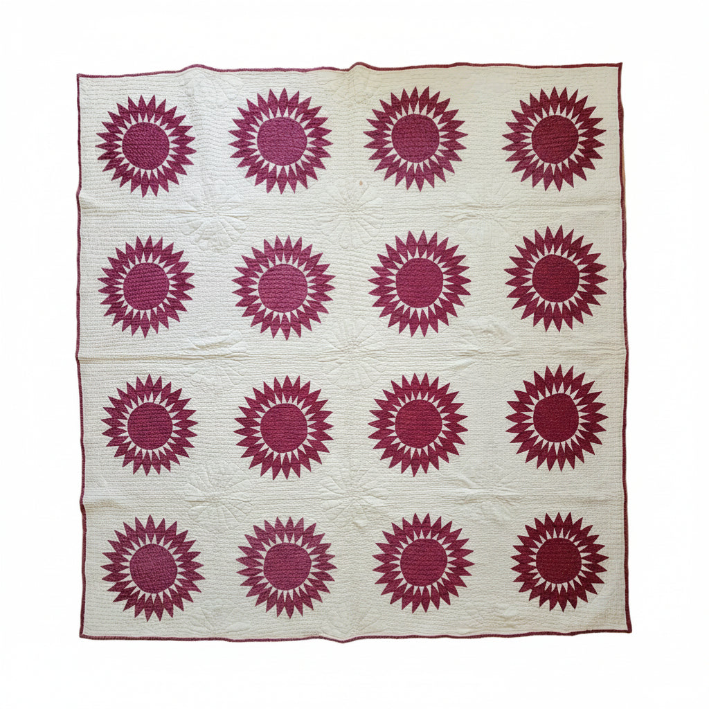 Antique Sunflower Quilt c1900