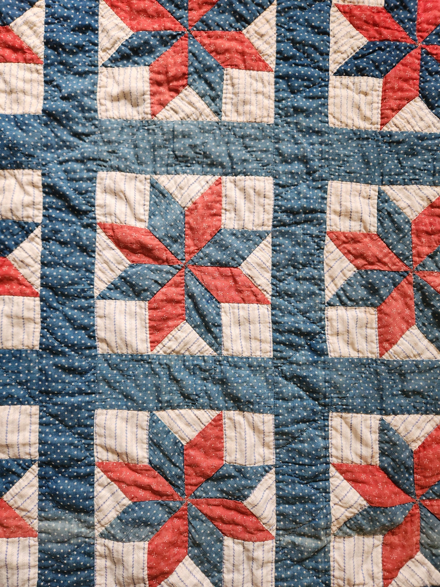 Red, White, & Blue Antique Star Quilt