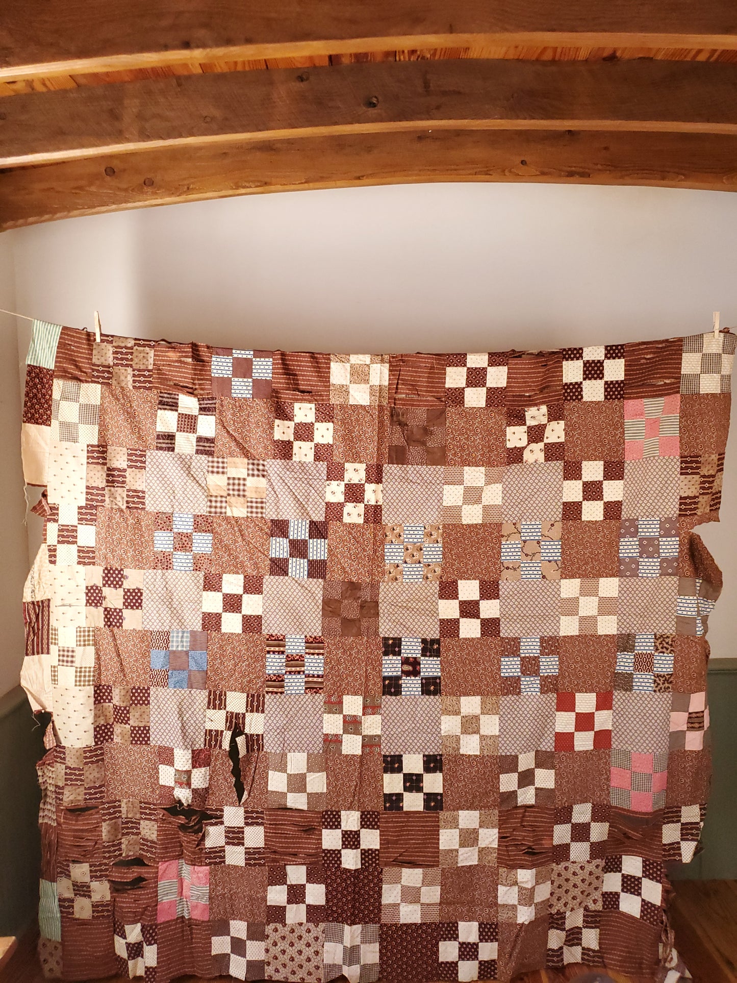 19th Century Antique Madder Quilt Top