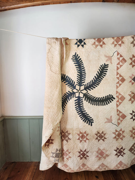 Princess Feather Quilt c1830