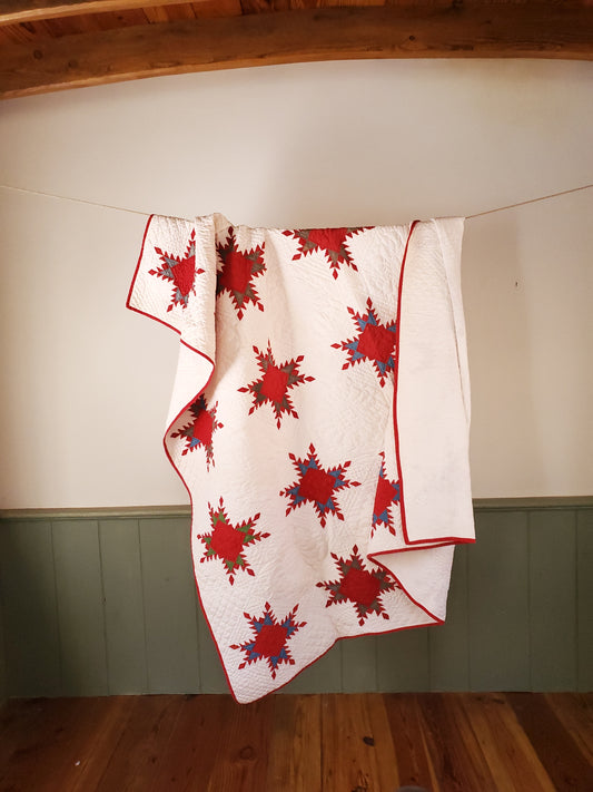 Antique Feathered Star Quilt