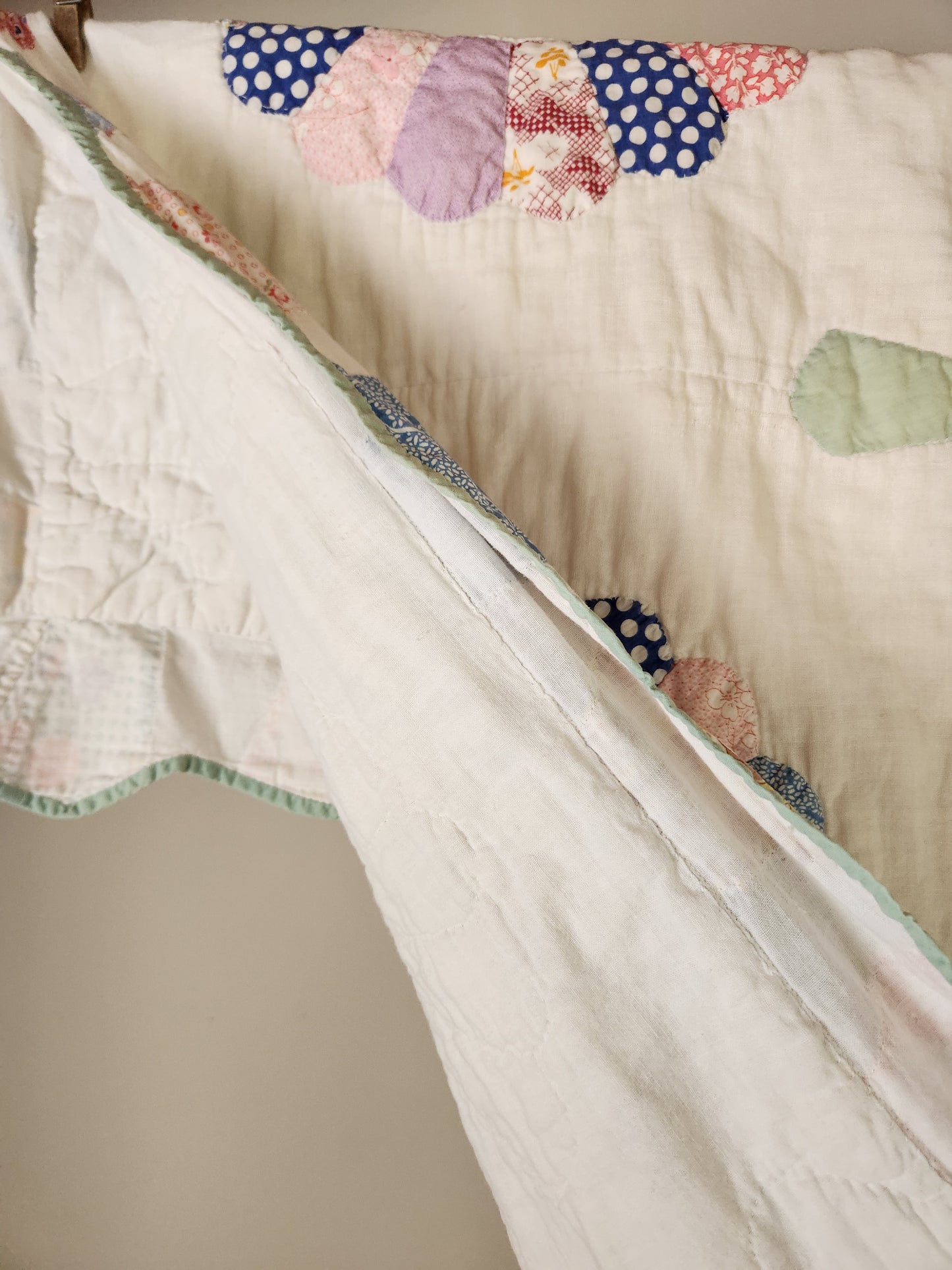 Vintage Dresden Plate Applique Quilt c1930