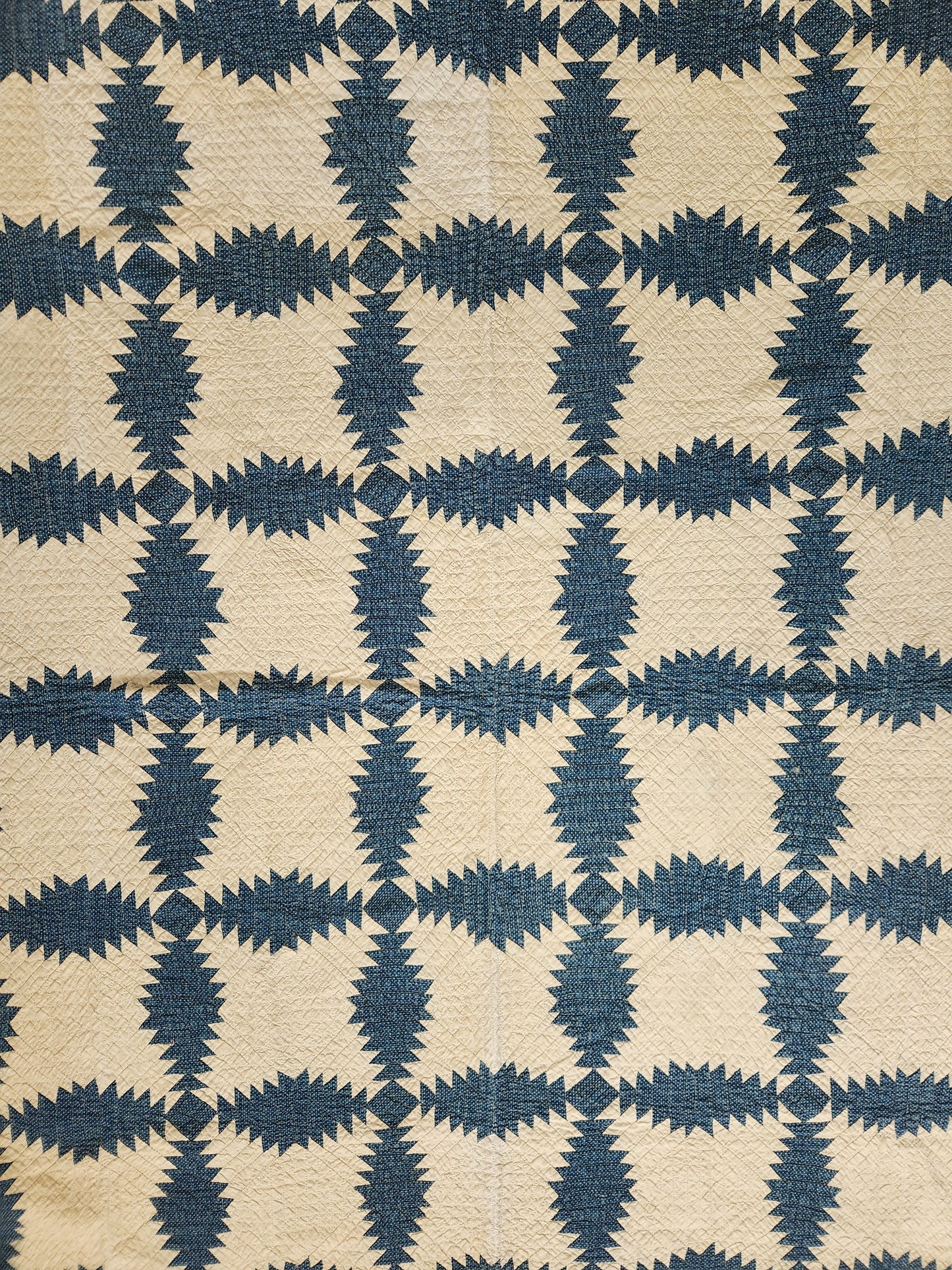 Antique Indigo & White Pineapple Quilt
