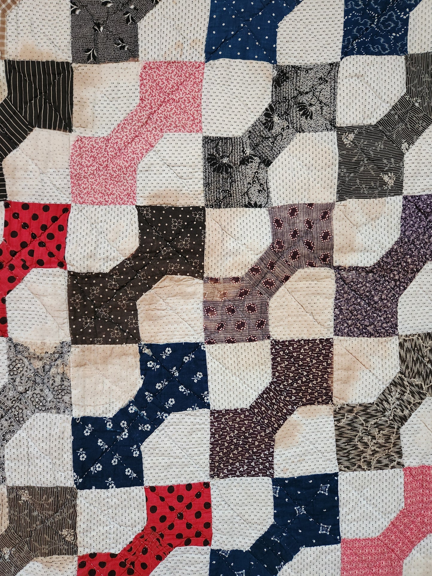 Antique Bow Tie Patchwork Quilt c1900
