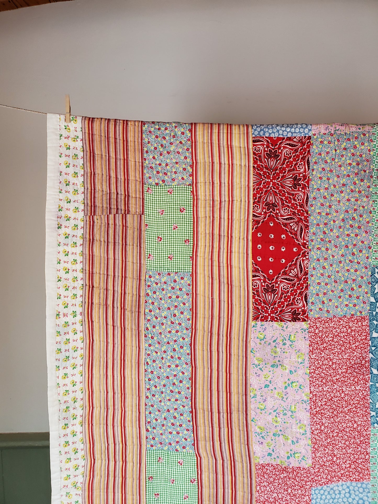 1930s Vintage Feed Sack Quilt