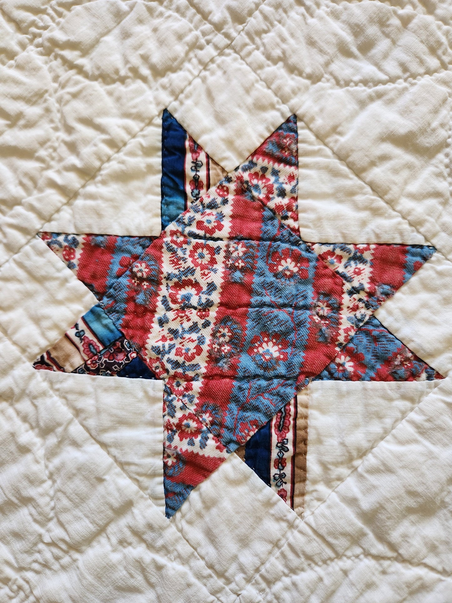 Antique 19th Century Evening Star Quilt