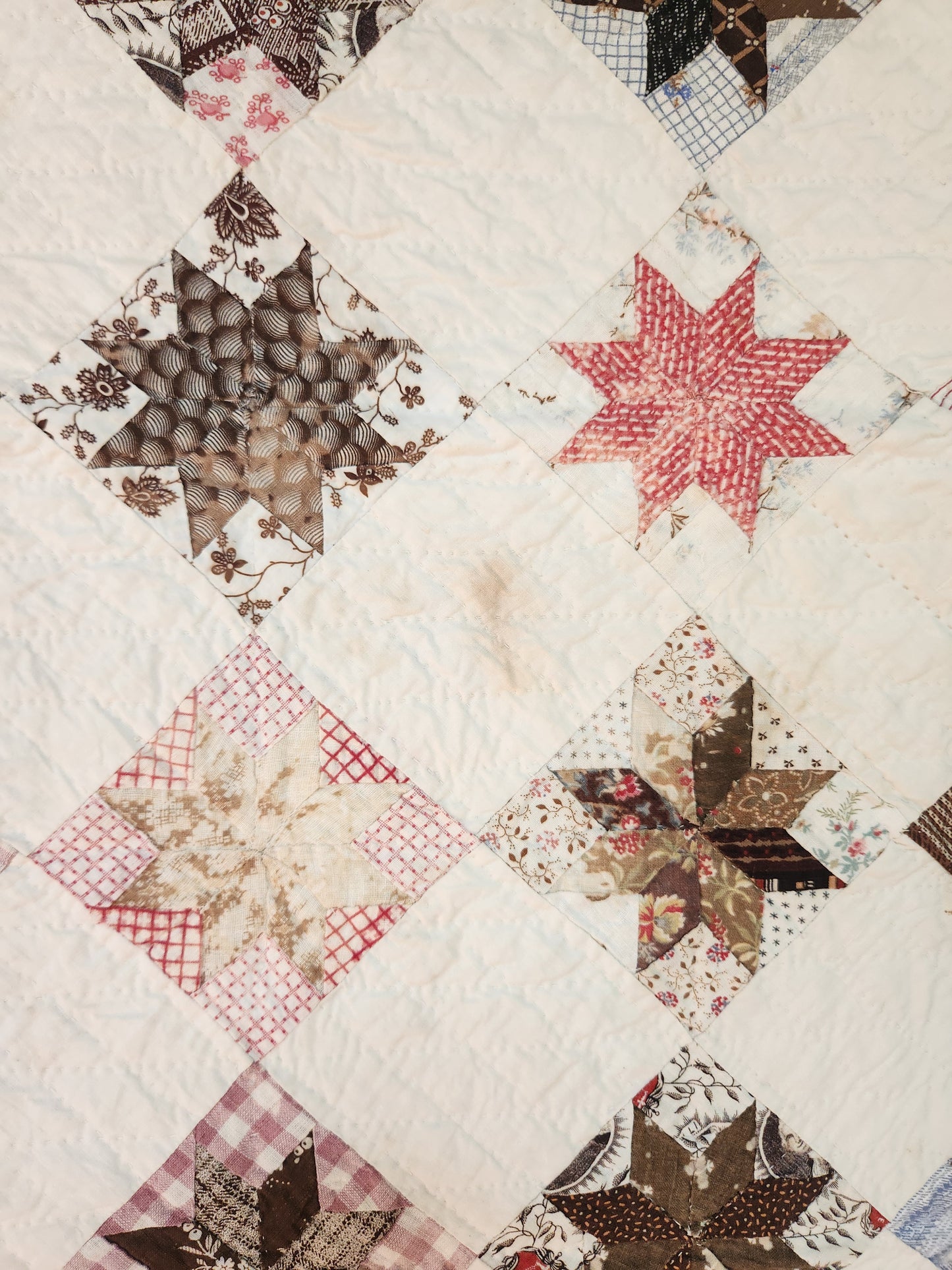Antique LeMoyne Star Quilt ca 1880