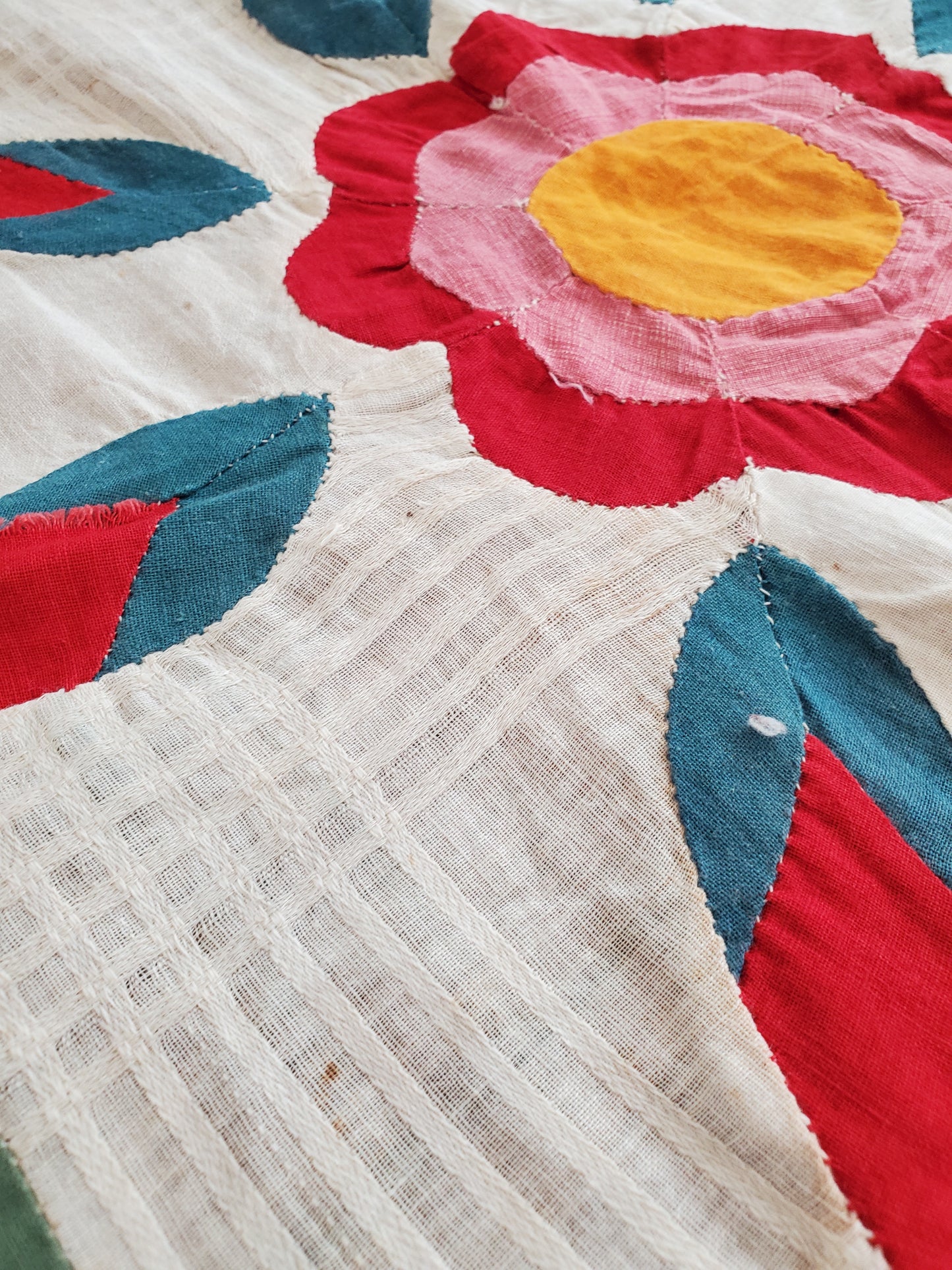 Antique Rose of Sharon Quilt Top