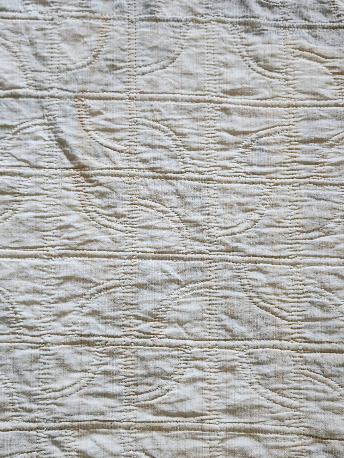 Antique Blue & White Drunkard's Path Quilt c1920