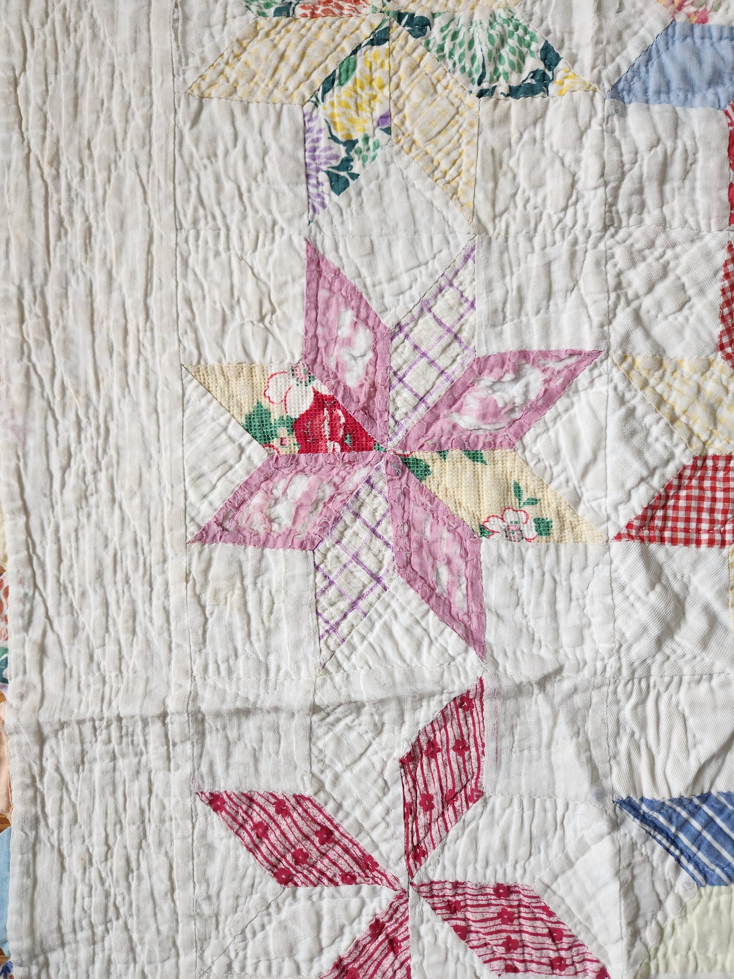 Vintage 8 Point Star Quilt c1940